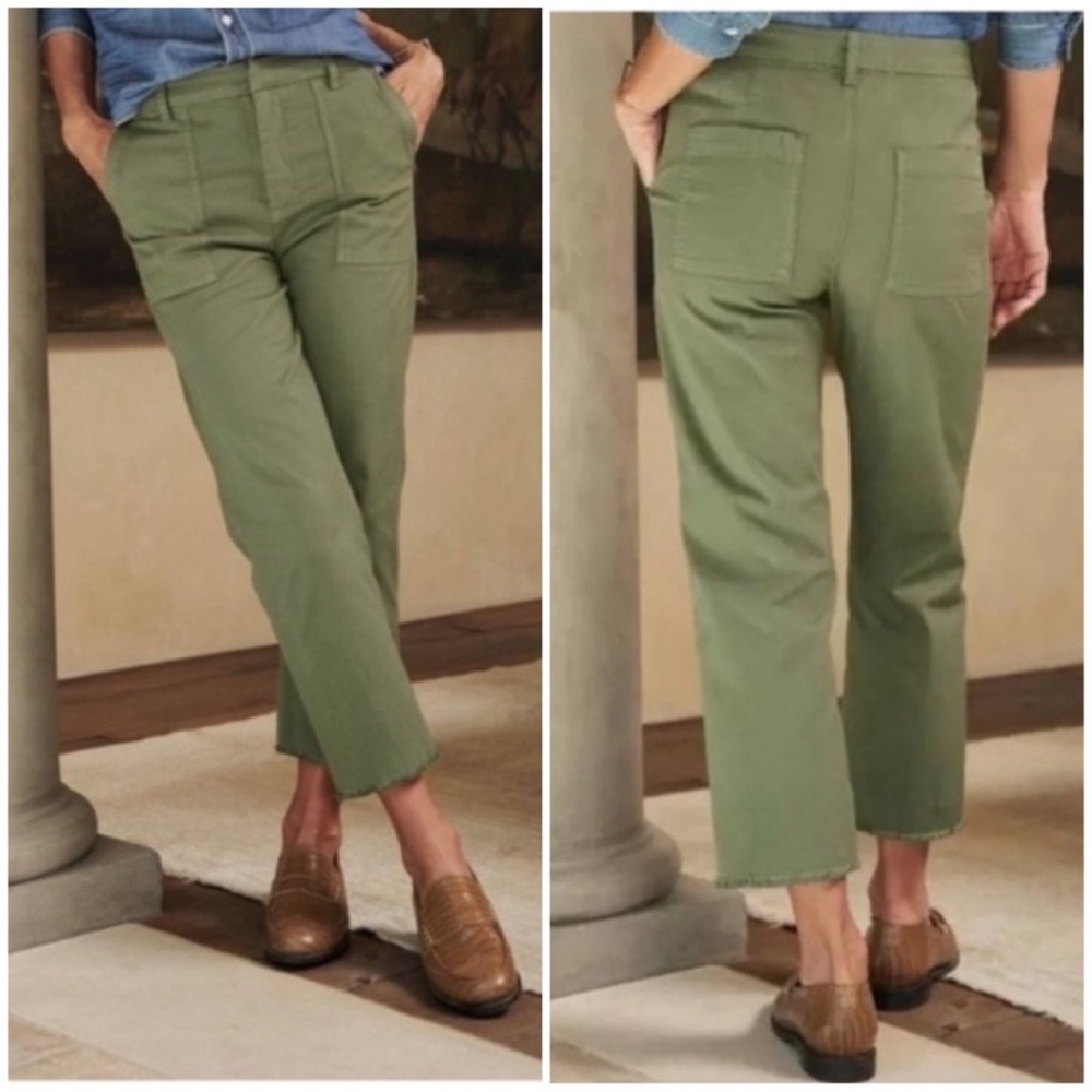 Frank & Eileen Blackstone Crop Utility Pants Green Size 2